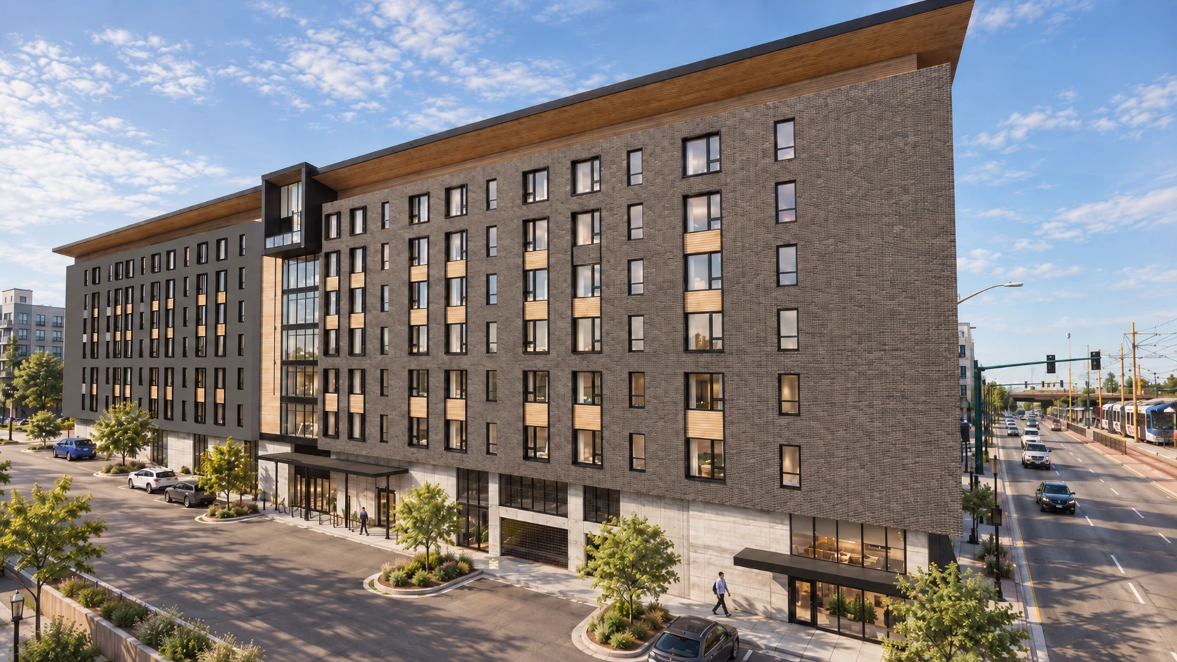 Latest architectural rendering of The Collaborative 1881 at sunset