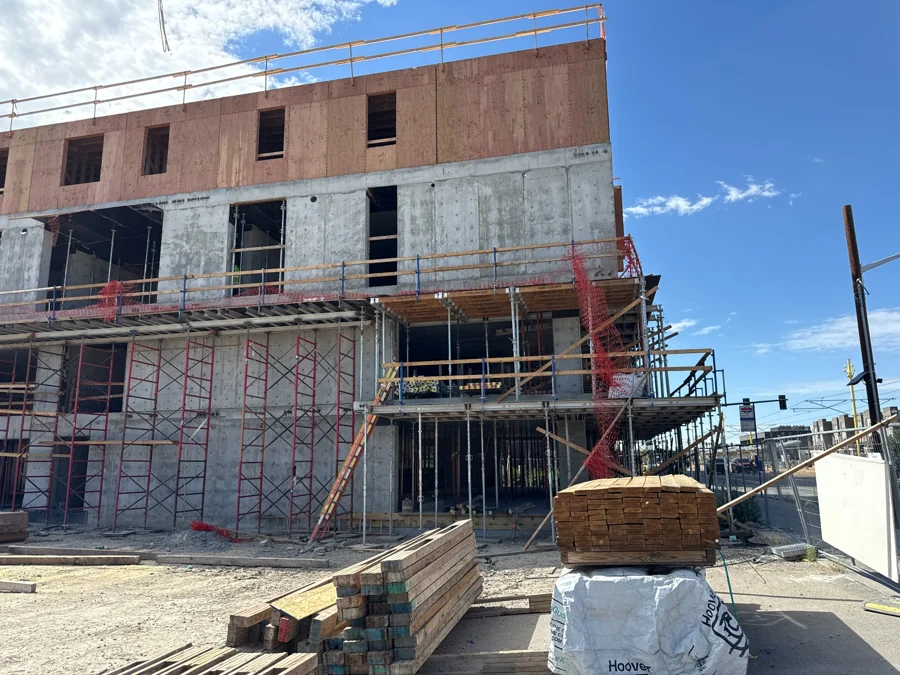 Exterior construction progress at The Collaborative 1881