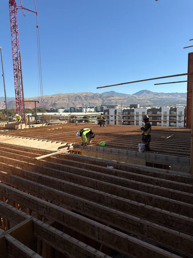 Upper level framing progress at The Collaborative 1881